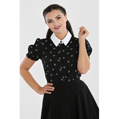 Chemisier Rockabilly Pin-Up Rétro Glam Chic Hell Bunny Ribcage