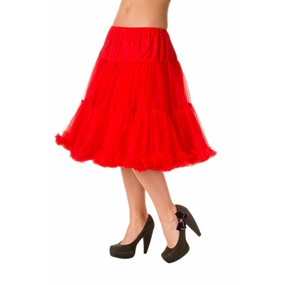 Jupon Jupe Banned Rockabilly Pin-Up 50's Rétro Starlite 60cm Rouge