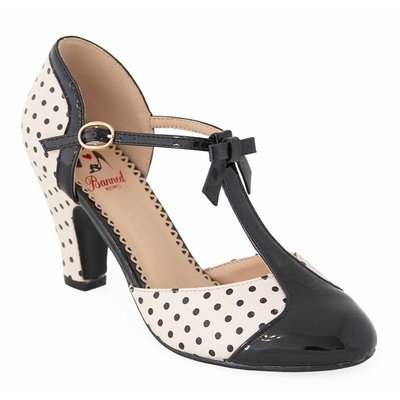 Chaussures Escarpins Banned PinUp Rockabilly Rétro 50's Kelly Lee Beige