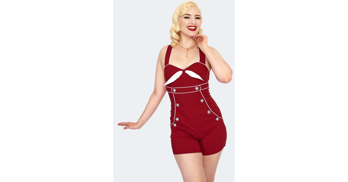 Combishort Playsuit Voodoo Vixen Pin-Up Rétro 50's Rockabilly