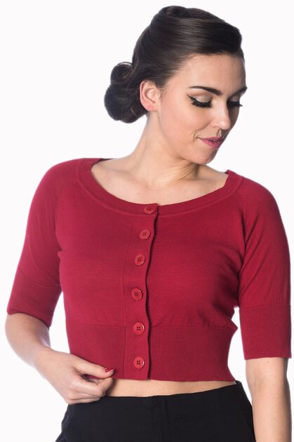 Cardigan Manches Longues Cardigan Banned Style Rétro - Motif Cardigan Manches Longues Cardigan Banned Style Rétro - Motif