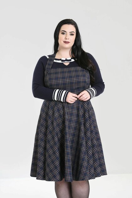 Hell Bunny Peebles Tartan Pinafore Mekko 40 Luku Vihrea