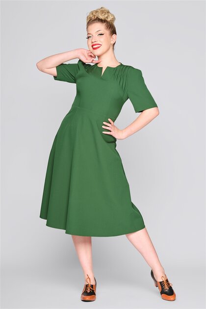 Robe Longue En Cuir D'agneau Vert D'eau Barbara Wood - Taille 40 - Vintage Années 80