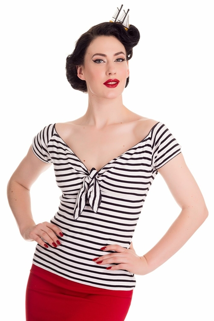 Avis Et Commentaires De Top Tee Shirt Rockabilly Pin Up Rétro 50 S Hell Bunny Sailor Dolly