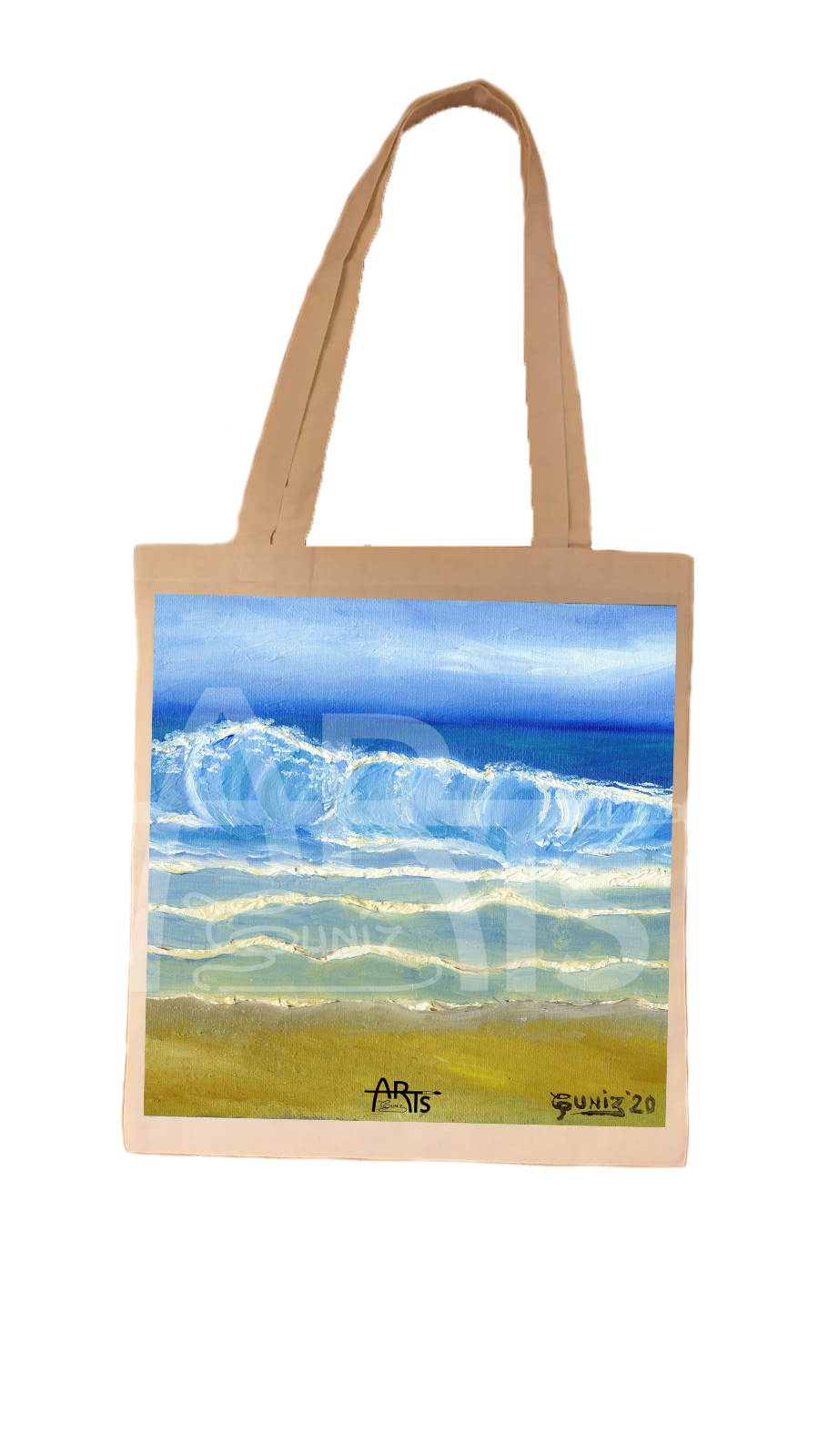 sac tote bag guniz arts vagues