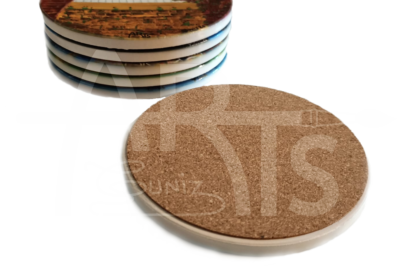 dessous verre rond ceramique guniz arts
