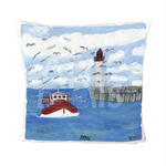 coussin peau de pêche bateau guniz arts