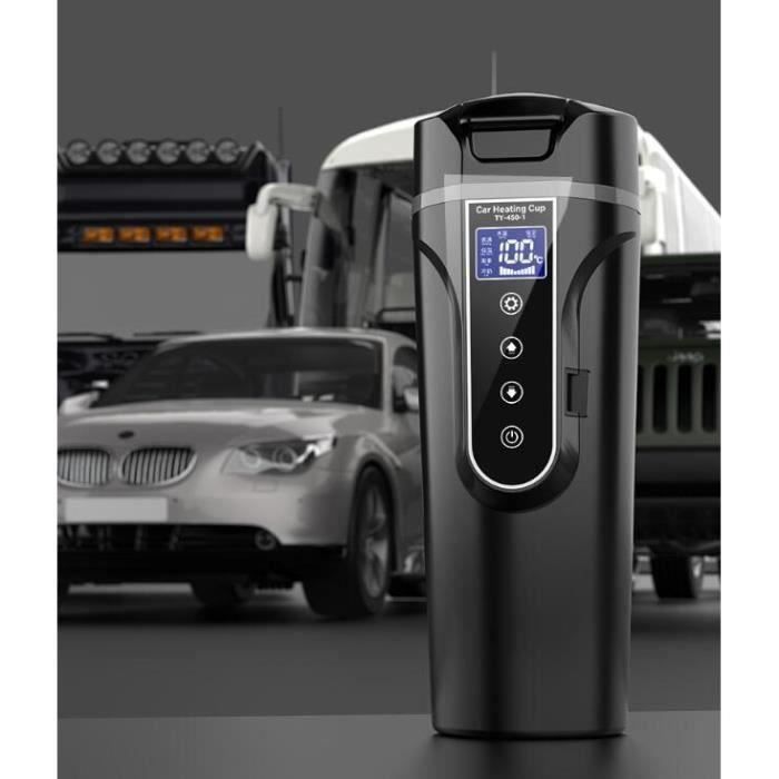 Tasse Chauffante De Voiture 12V/24V - 300 Ml En Acier Inoxydable, Avec Couvercle étanche, Pour Café/thé En Voyage