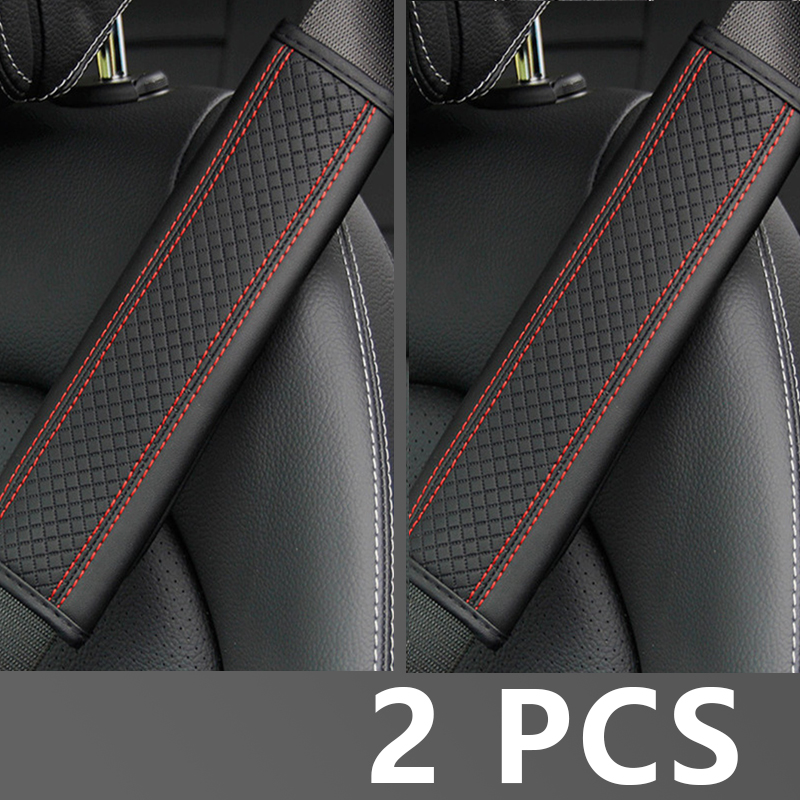 1 housse de protection pour ceinture de sécurité de voiture en cuir et  fibre de carbone : : Auto et Moto