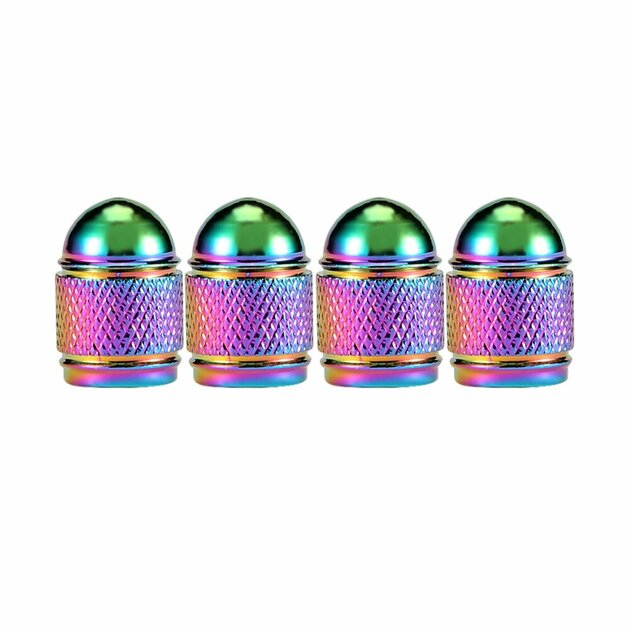 Lot De 4 Bouchons De Valve En Aluminium Noir – Compatible Presta Et Valve Française | Pour Chambre à Air De Vélo, Anti-Poussière