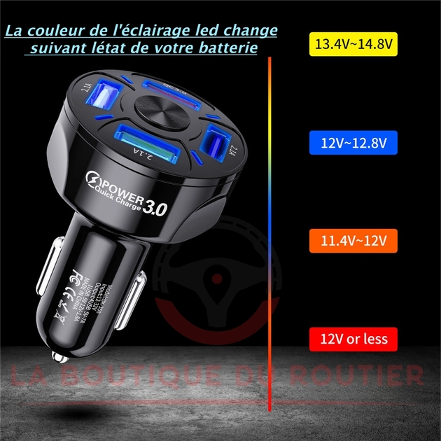 Chargeur Allume-Cigare 12V/24V Pour GPS Mappy Ulti 500 - 2A - Neuf - Origine France