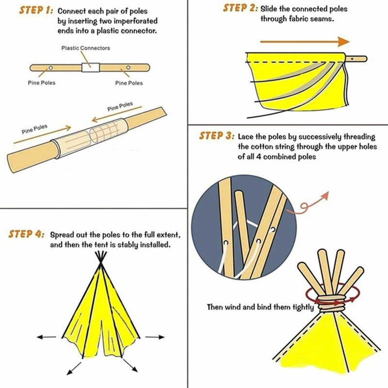 1-35-1-65m-Portable-enfants-tentes-jouer-maison-enfants-coton-toile-indien-jouer-tente-Wigwam