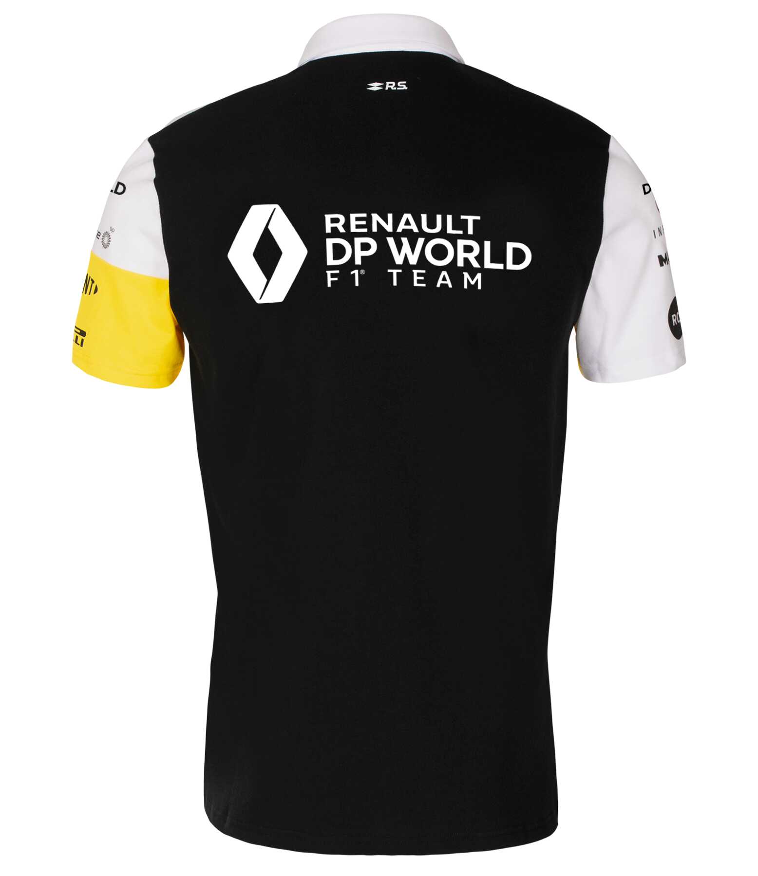 Polo Renault F1 2020 noir et jaune vue dos