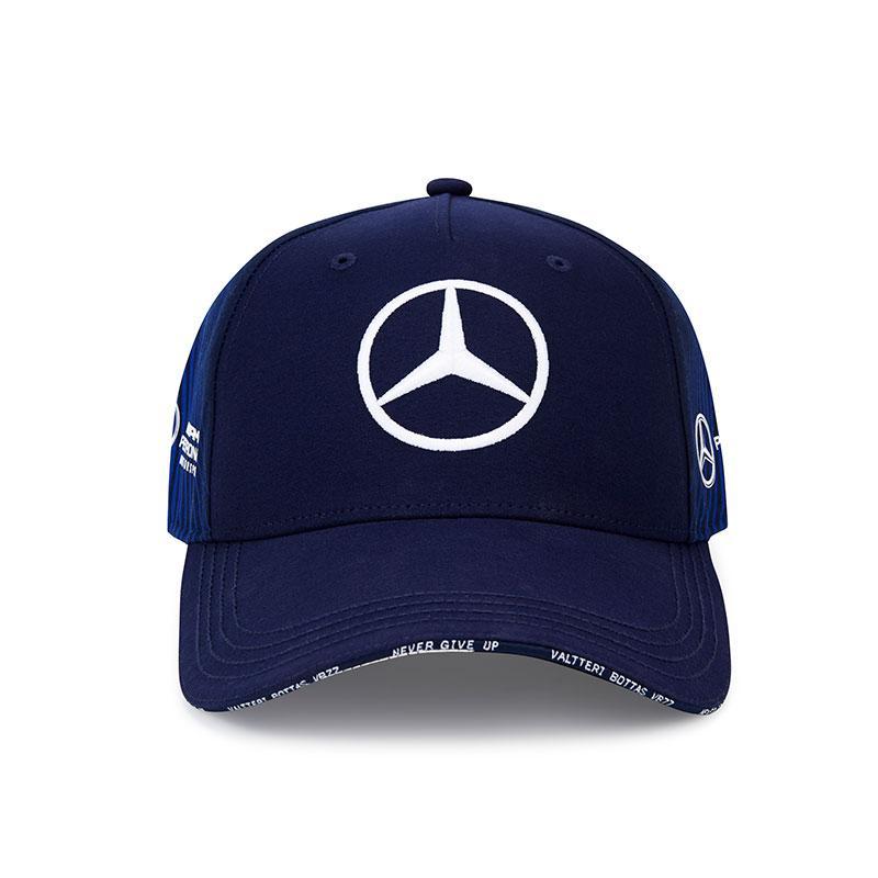 Casquette bleu marine Mercedes AMG Petronas Valtteri Bottas vue face