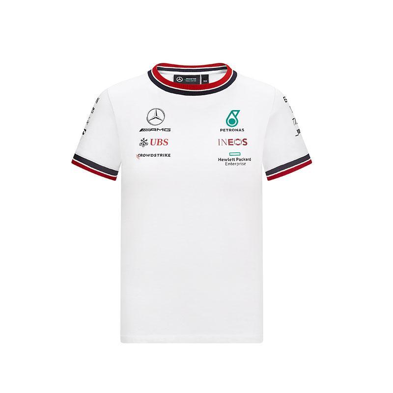 T-shirt enfant Mercedes AMG Petronas Team 2021 blanc vue devant