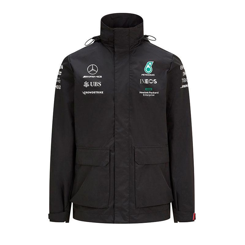 Veste imperméable Mercedes AMG Petronas 2021 noir vue devant