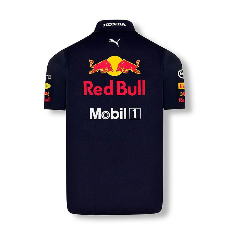 Polo enfant Red Bull Racing Team 2021 bleu marine vue dos