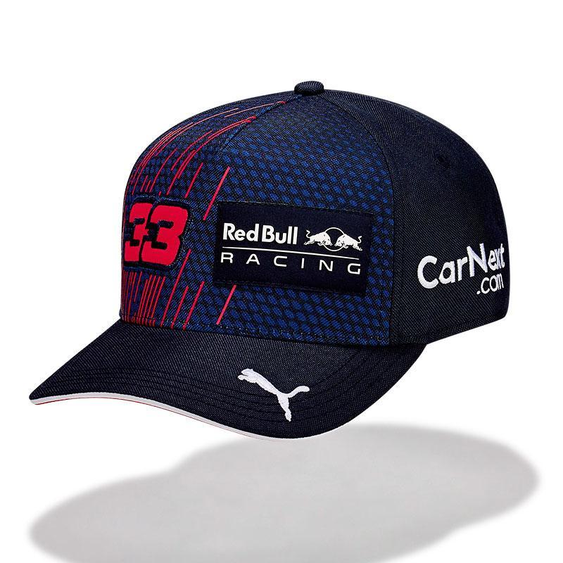 Casquette PUMA Red Bull Racing Team 2021 Verstappen 33 bleu marine vue profil