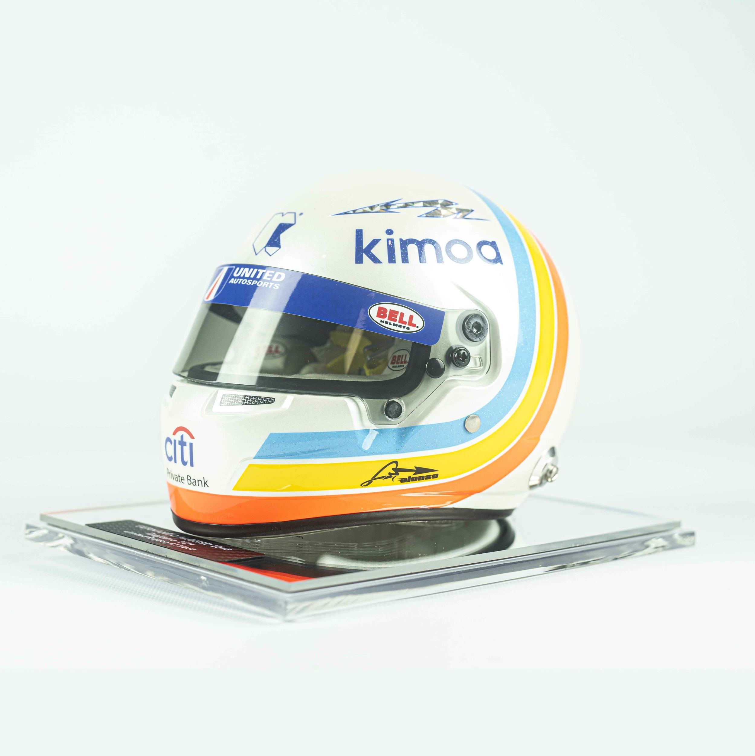 Mini Casque 2018 Fernando Alonso Daytona plexiglas