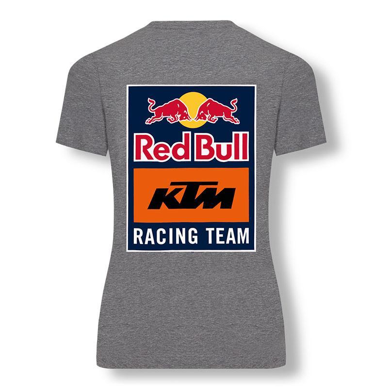 T-shirt femme KTM Red Bull Racing Team gris vue dos