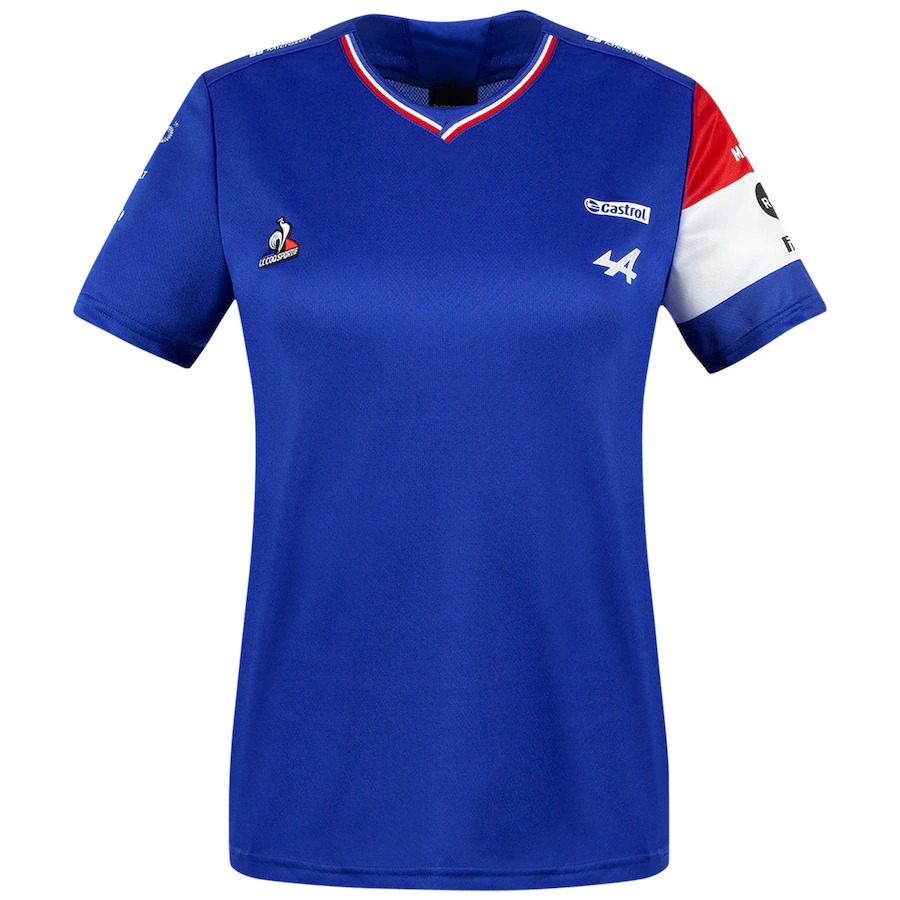 T-shirt maillot femme ALPINE F1 Esteban Ocon 31 bleu vue devant