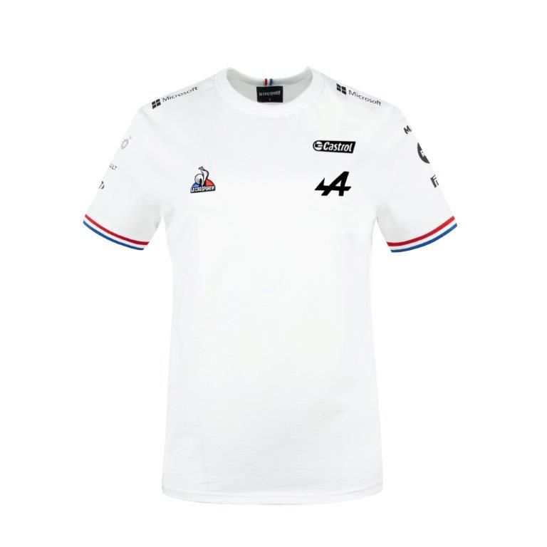 T-shirt femme ALPINE F1 blanc vue devant