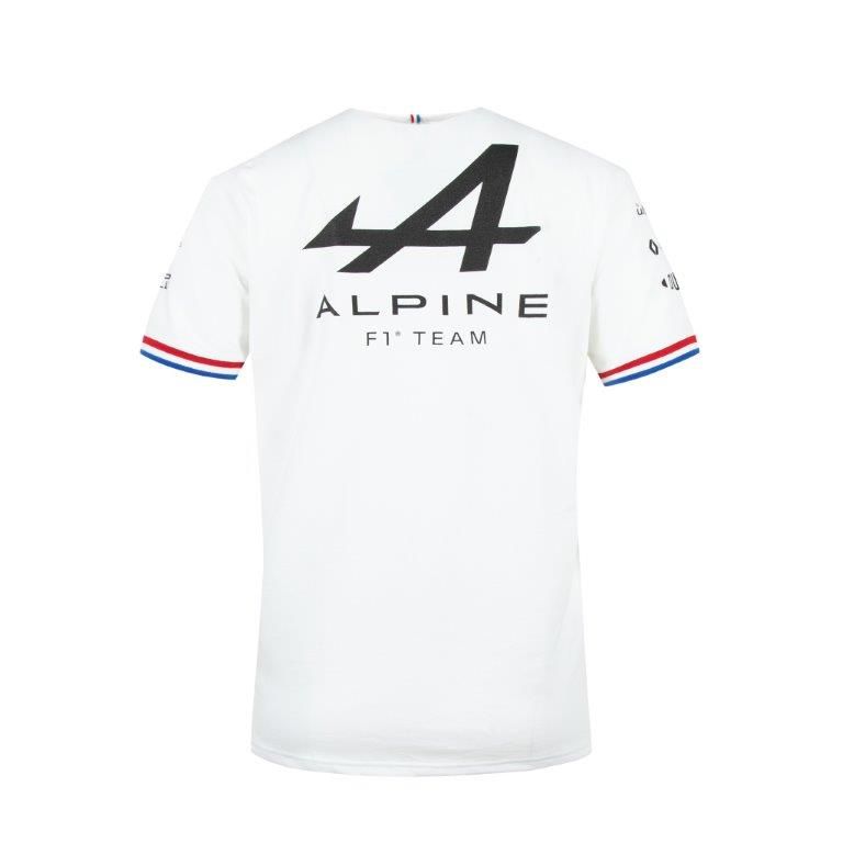 T-shirt femme ALPINE F1 blanc vue dos