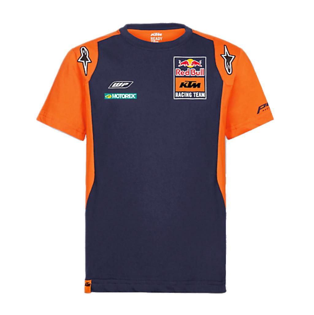 T-shirt enfant KTM Red Bull bleu marine orange vue devant