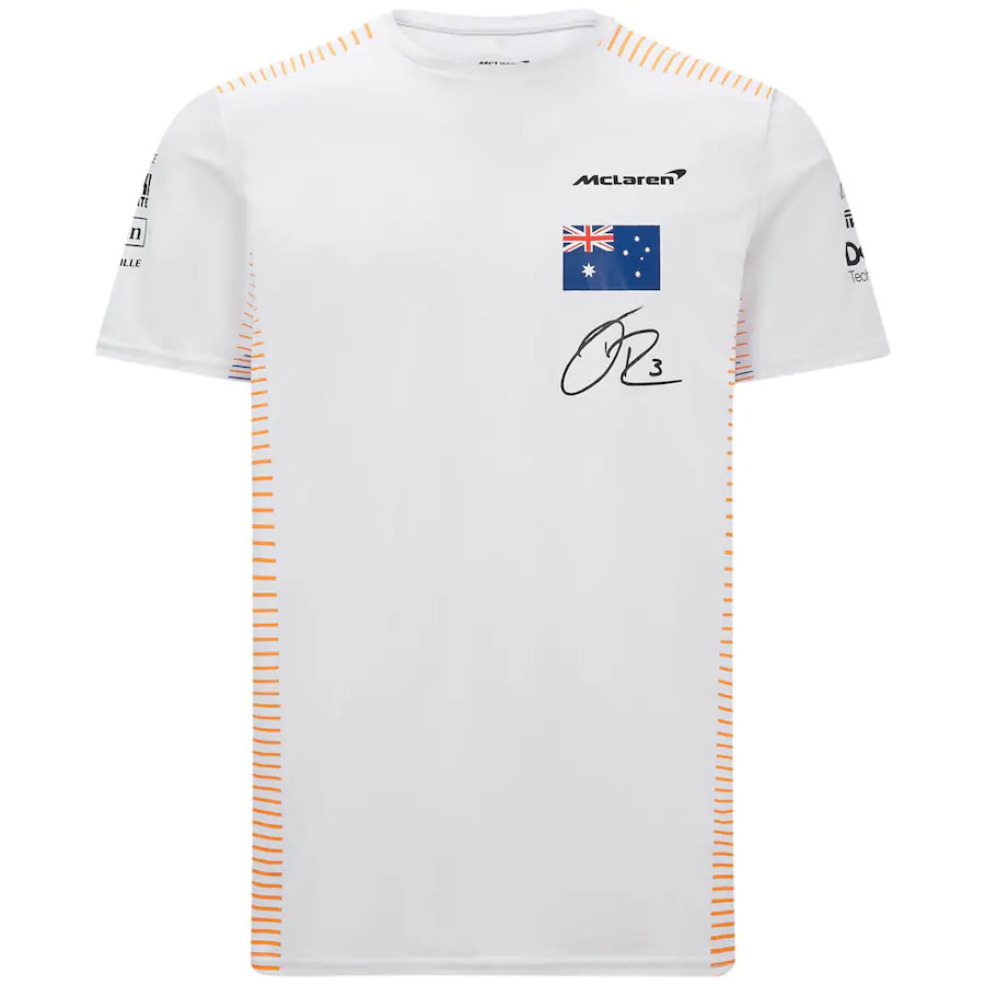 T-shirt homme McLaren Daniel Ricciardo blanc vue devant