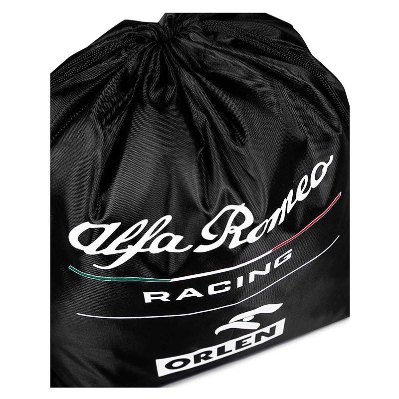 Sac de sport Alfa Romeo Racing Orlen noir vue du haut fermée