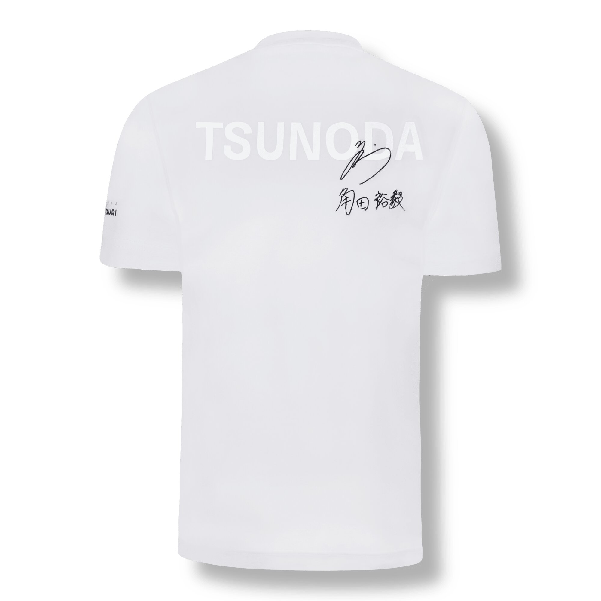 T-shirt pilote Alpha Tauri TSUNODA n° 22 blanc vue dos