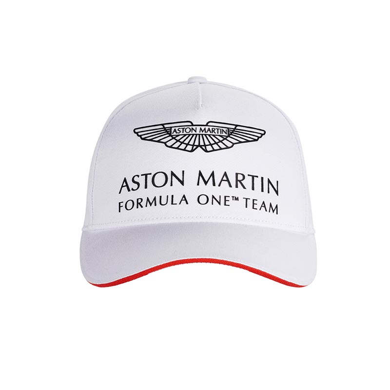 Casquette Aston Martin F1 2021 Lance Stroll n° 18 blanche vue face