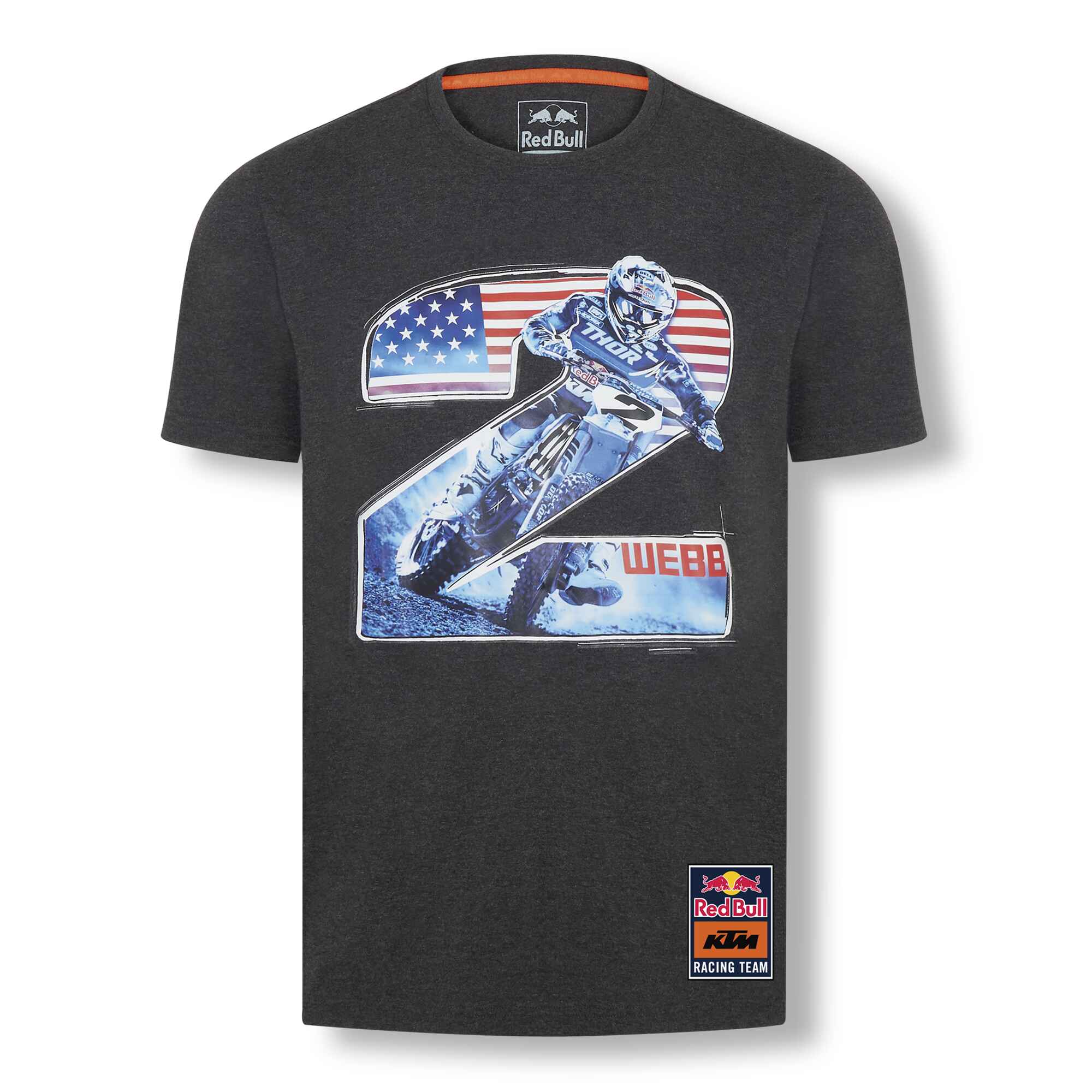 T-shirt homme KTM Red Bull Racing Cooper Webb numéro 2 vue devant