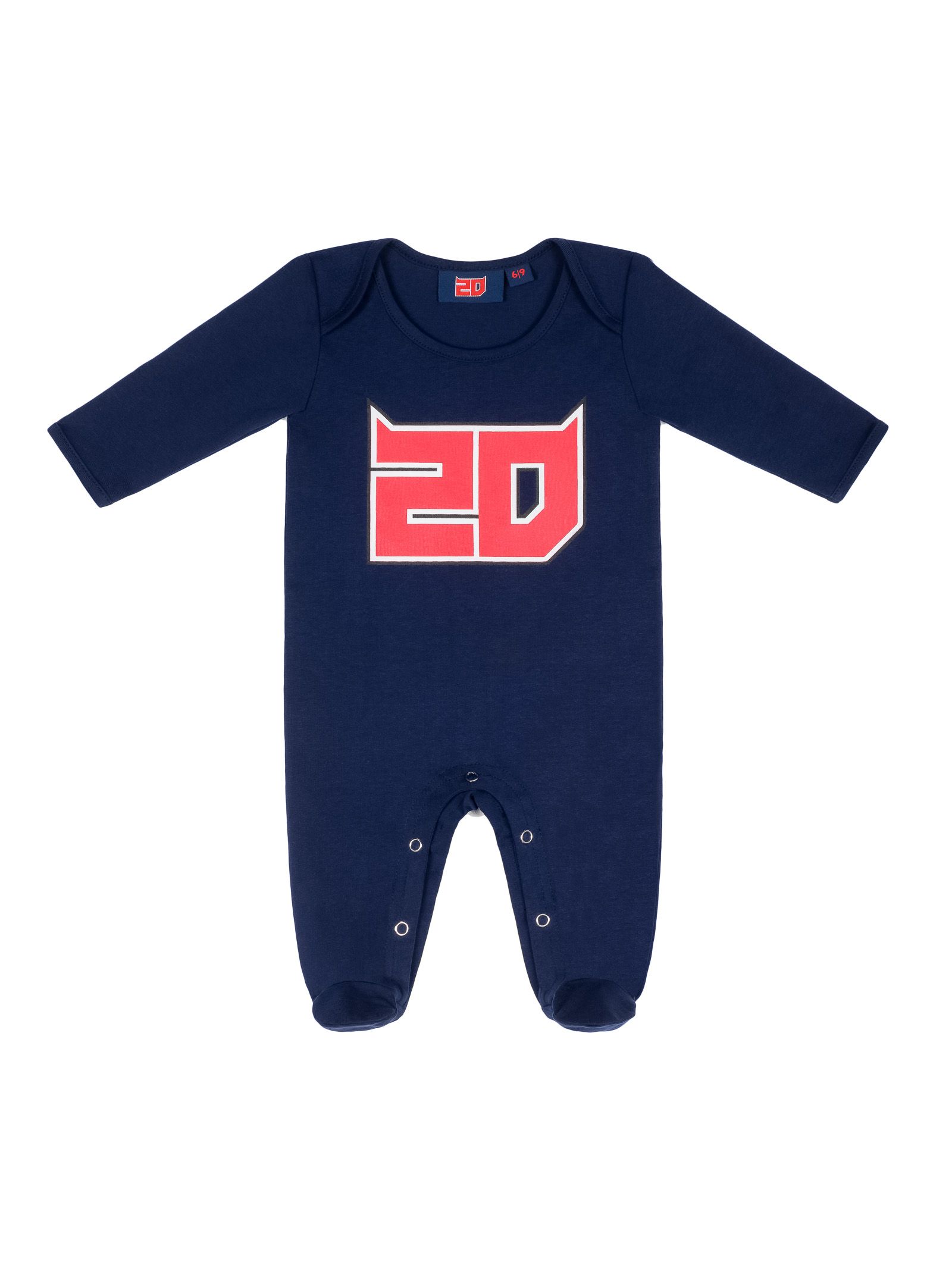 Combinaison pyjama bébé Fabio Quartararo 20 bleu vue devant