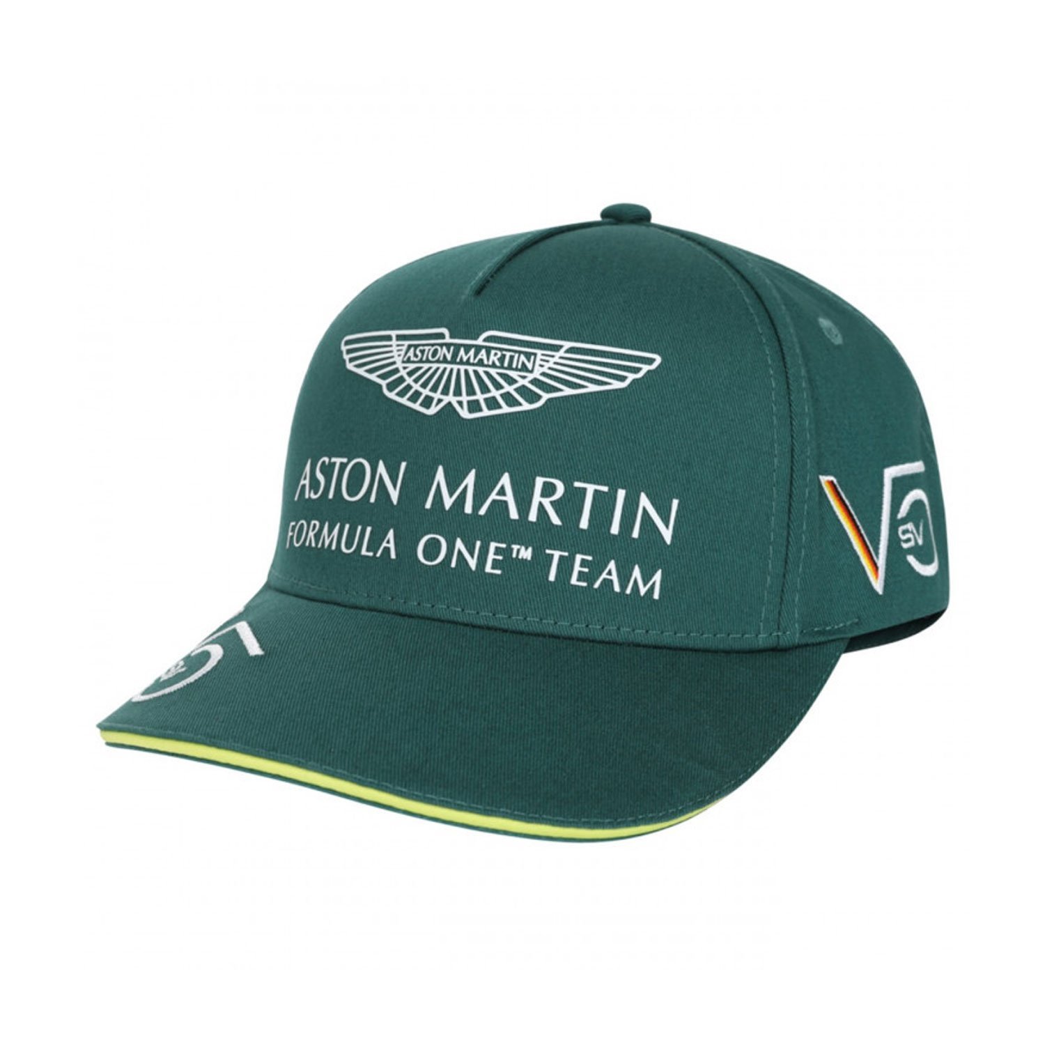 Casquette Aston Martin F1 2021 Sebastian Vettel n° 5 vert vue face