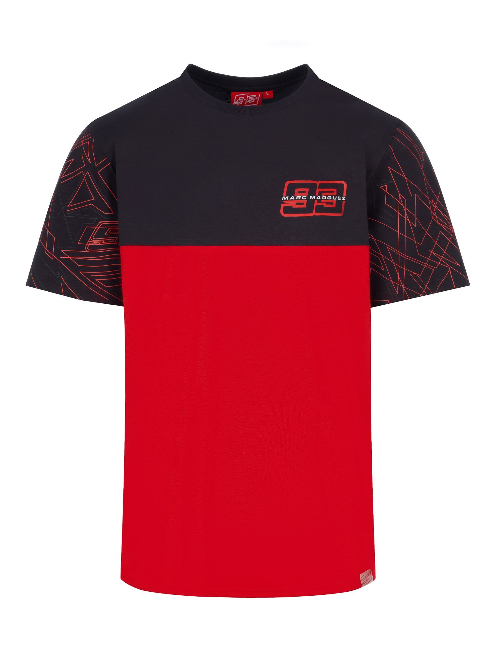 T-shirt homme MARC MARQUEZ 93 rouge anthracite vue devant
