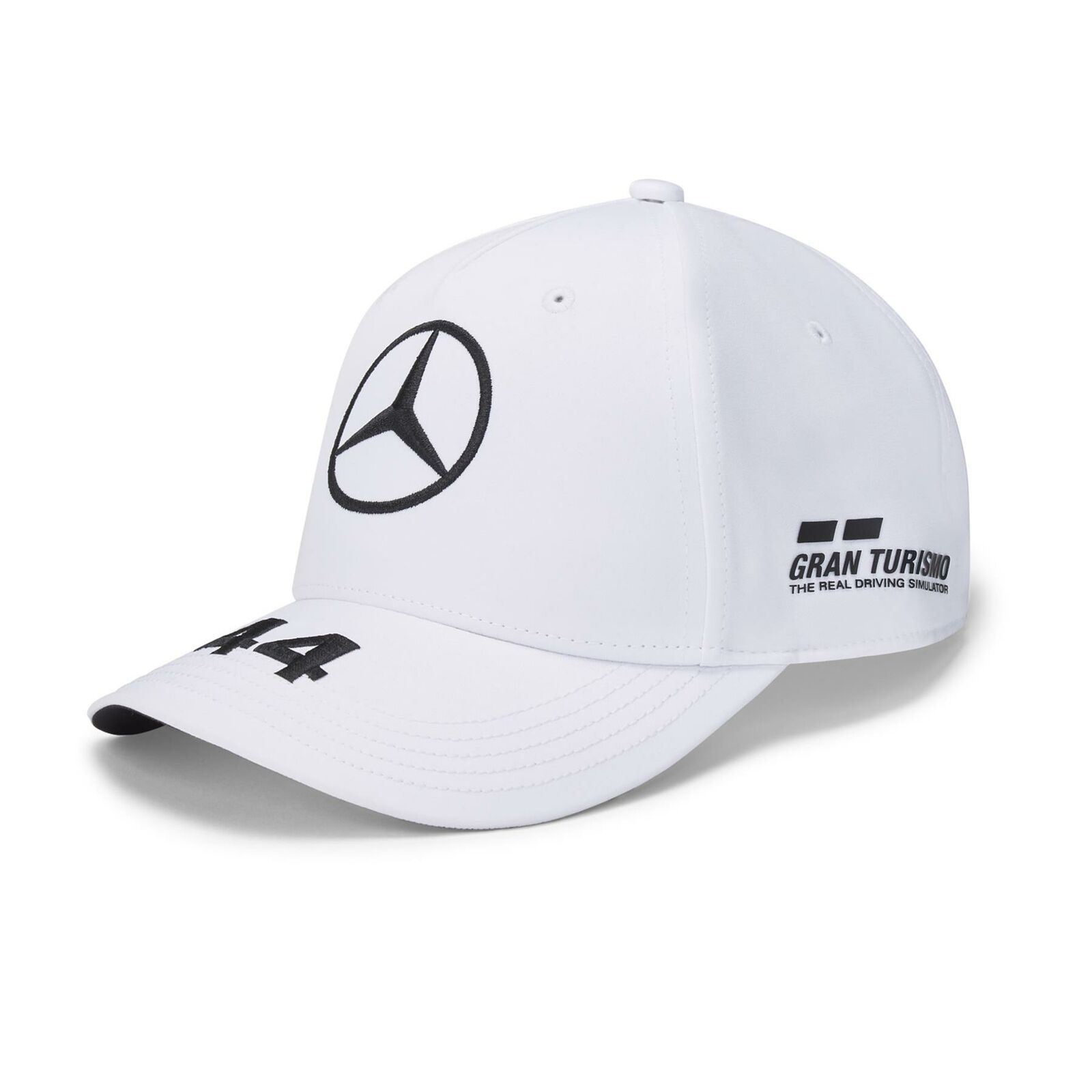 Casquette enfant Mercedes AMG Petronas Lewis Hamilton 44 blanc vue profil