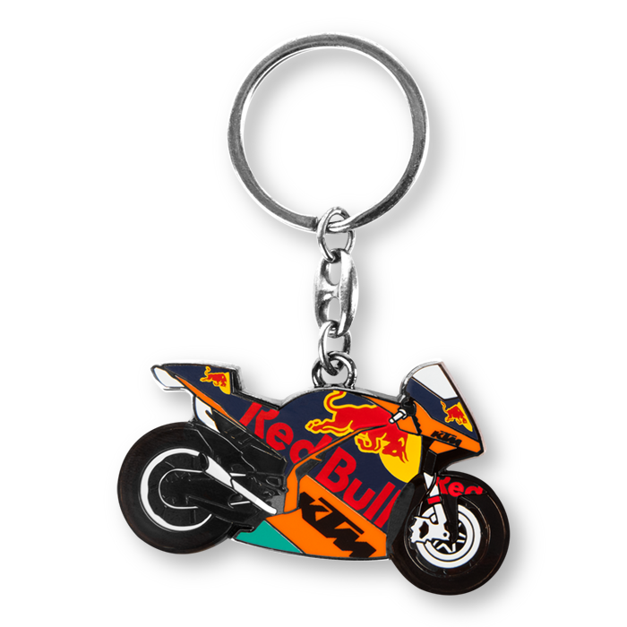 Porte-clé KTM Red Bull moto avec jeton de chariot vue face KTMXM018