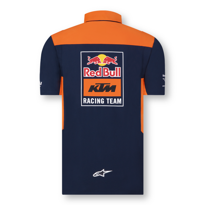 Polo KTM Red Bull Racing Team 2022 bleu et orange vue dos KTM22007