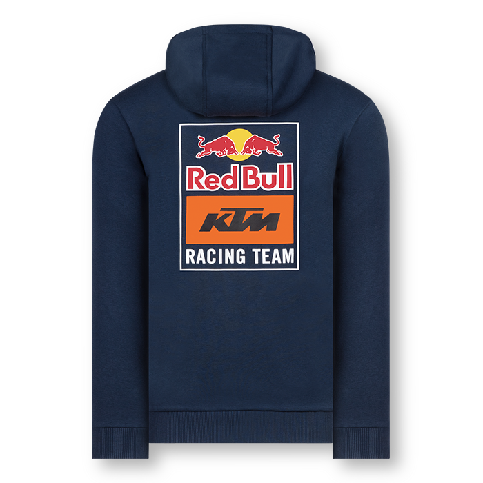 Sweat à capuch zippée KTM Red Bull Team 2022 bleu vue dos KTM22013