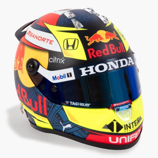 Mini casque Sergio Perez 2021 SP 11 Schuberth echelle 1-2 vue profil