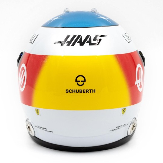 Mini casque Mick Schumacher 2021 Spa HAAS F1 Team vue derrière