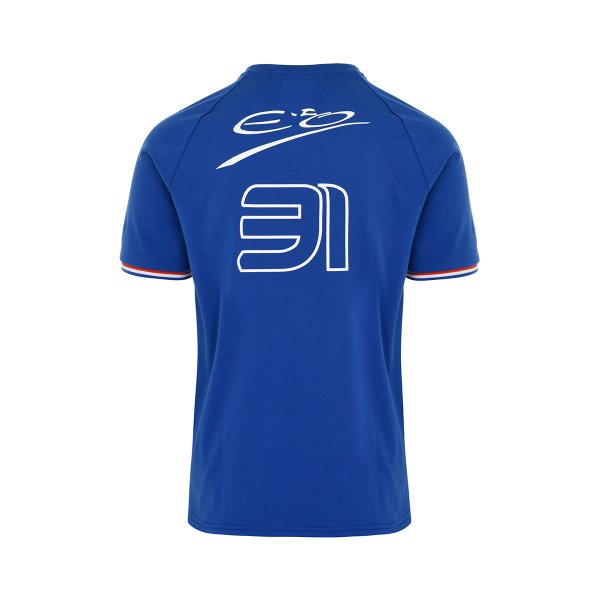 T-shirt Alpine F1 2022 Esteban Ocon 31 bleu vue dos