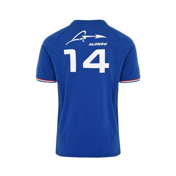 T-shirt Alpine F1 2022 Fernando Alonso bleu vue dos