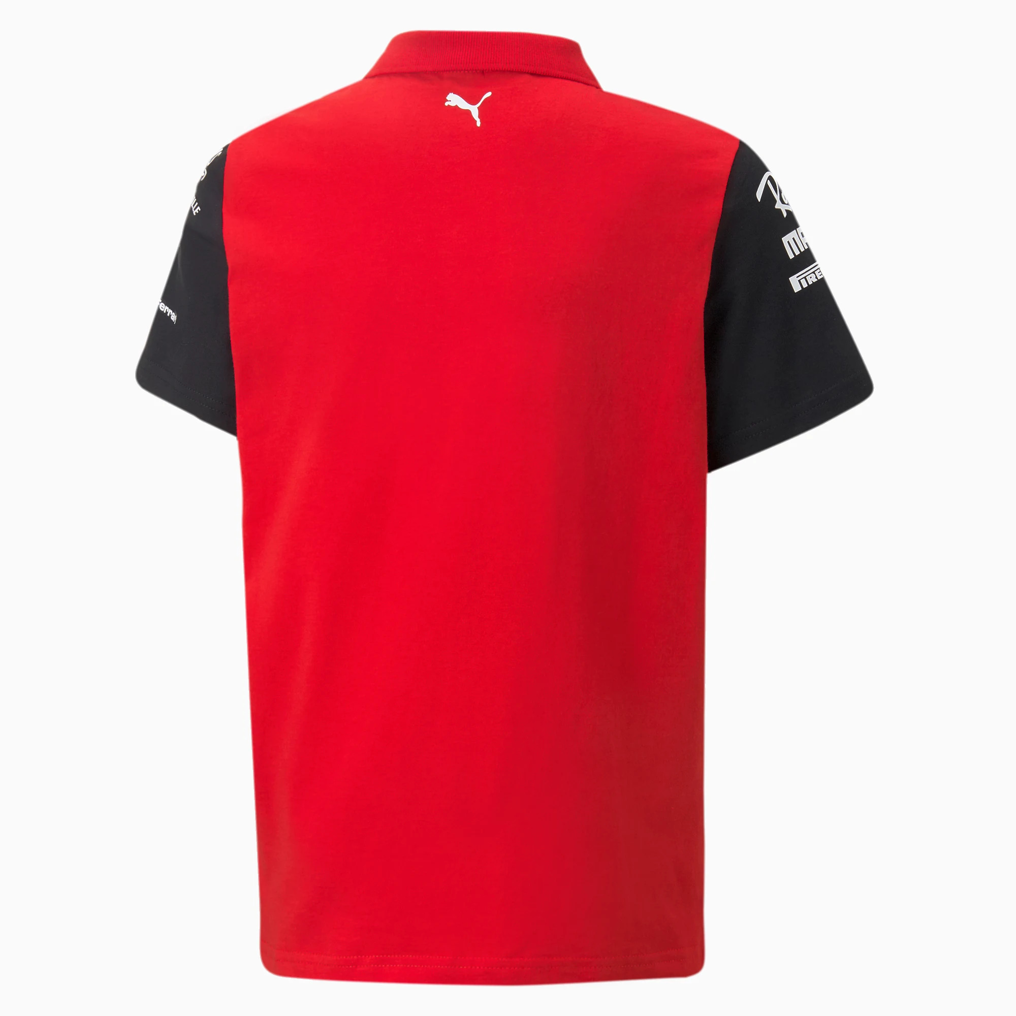 T-shirt Scuderia Ferrari Team 2022 pour enfant rouge et noir vue dos