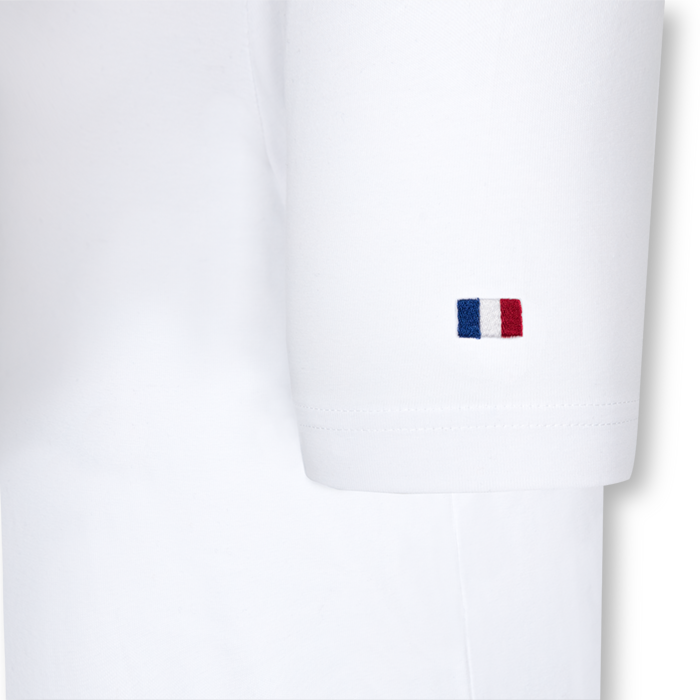 T-shirt Pierre Gasly n° 10 Alpha Tauri 2022 vue manche avec drapeau français