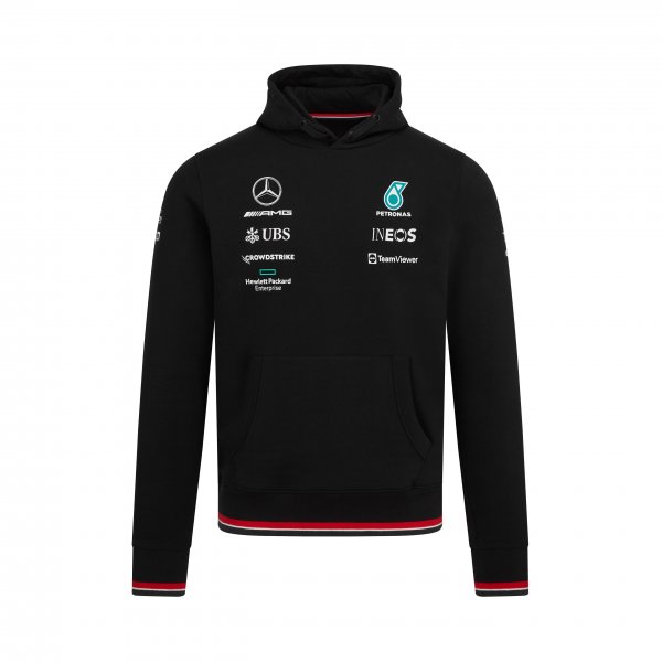 Sweat à capuche Mercedes AMG Petronas Team 2022 noir vue devant