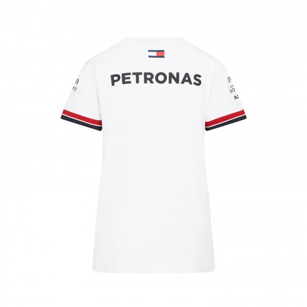 T-shirt femme Mercedes AMG Petronas Team 2022 blanc vue dos