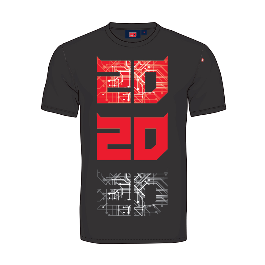 T-shirt Fabio Quartararo 2022 cyber 20 20 20 noir vue devant