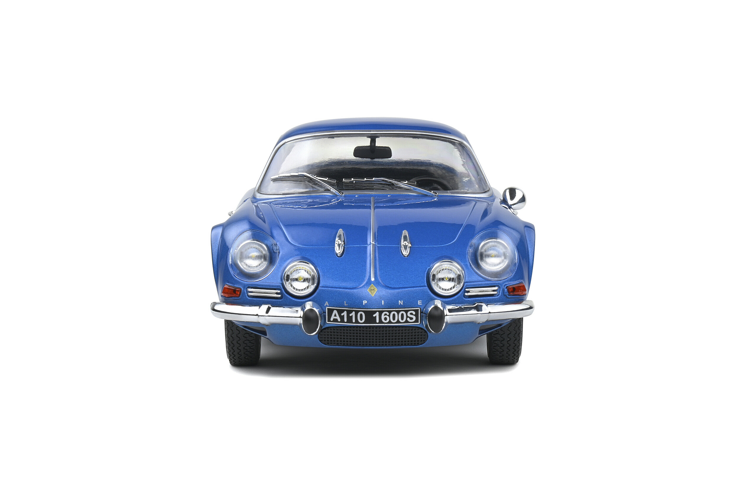 ALPINE A110 1600S de lannée 1969 échelle 1 18 couleur bleu alpine collection Solido vue face